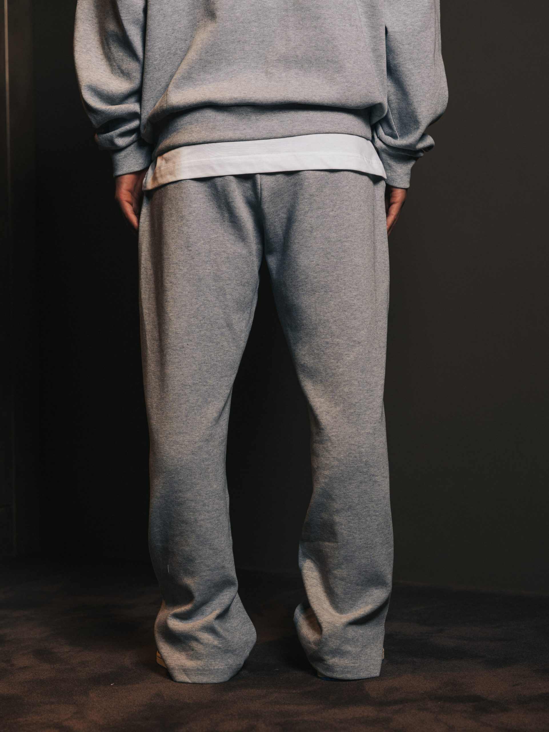 Pants wide Gris Lumiere