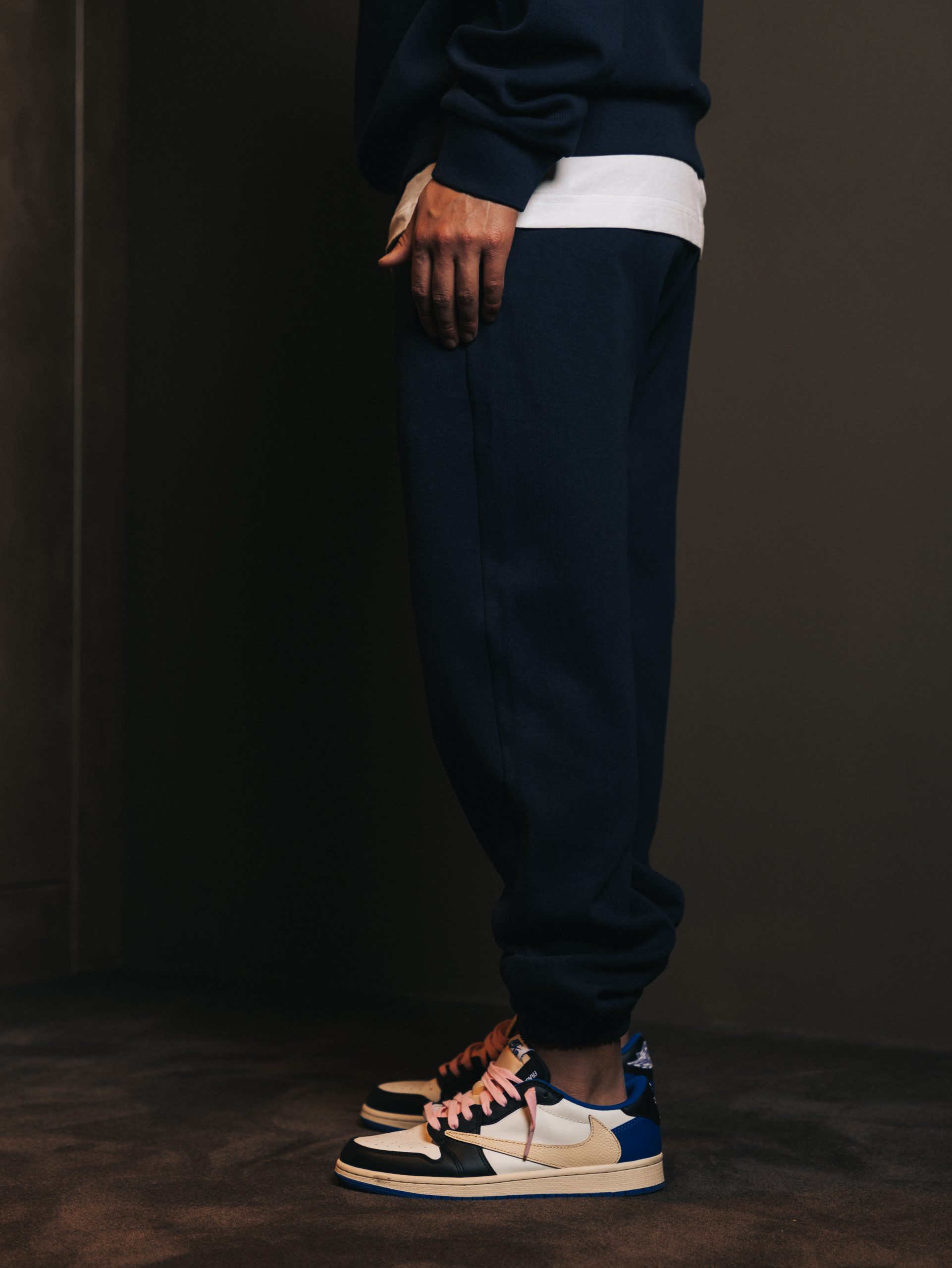 Pants elastic Bleu Fonce