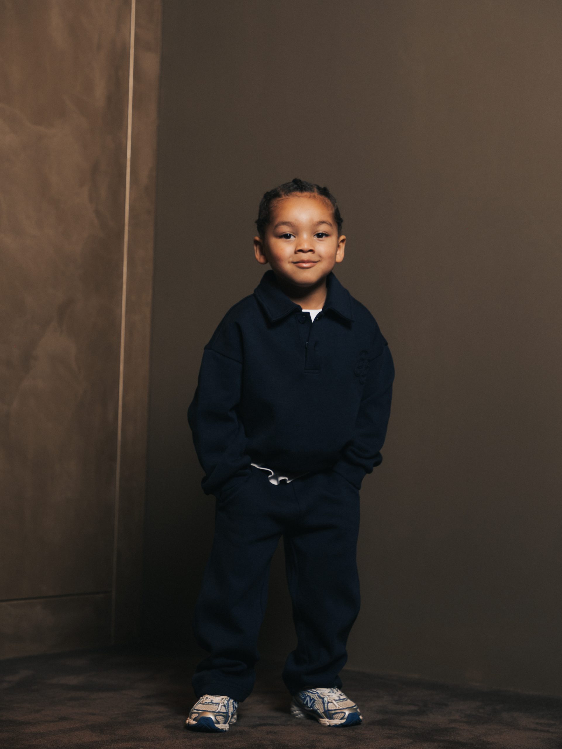 Polo button Bleu Fonce
