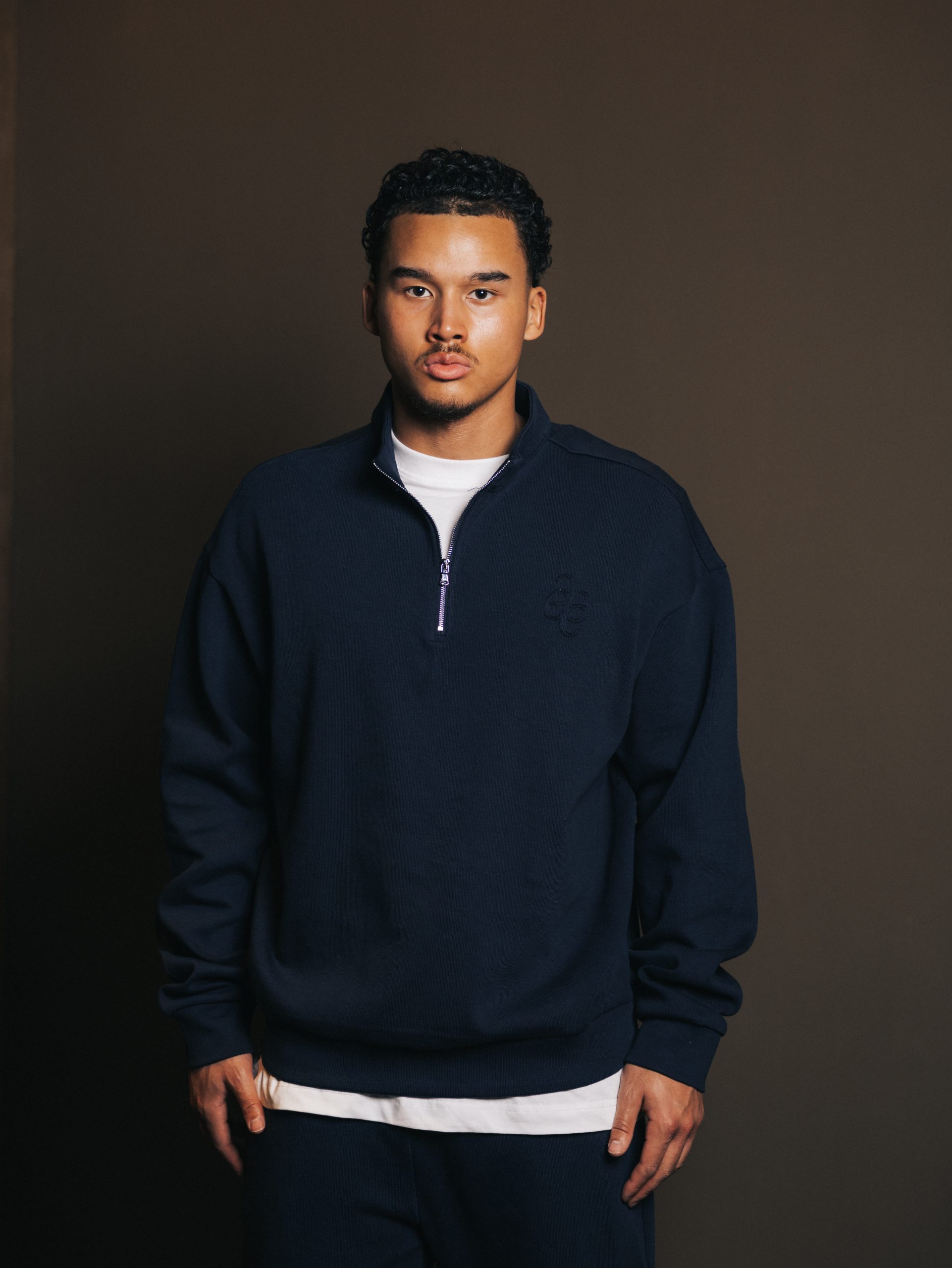 Quarter zip Bleu Fonce