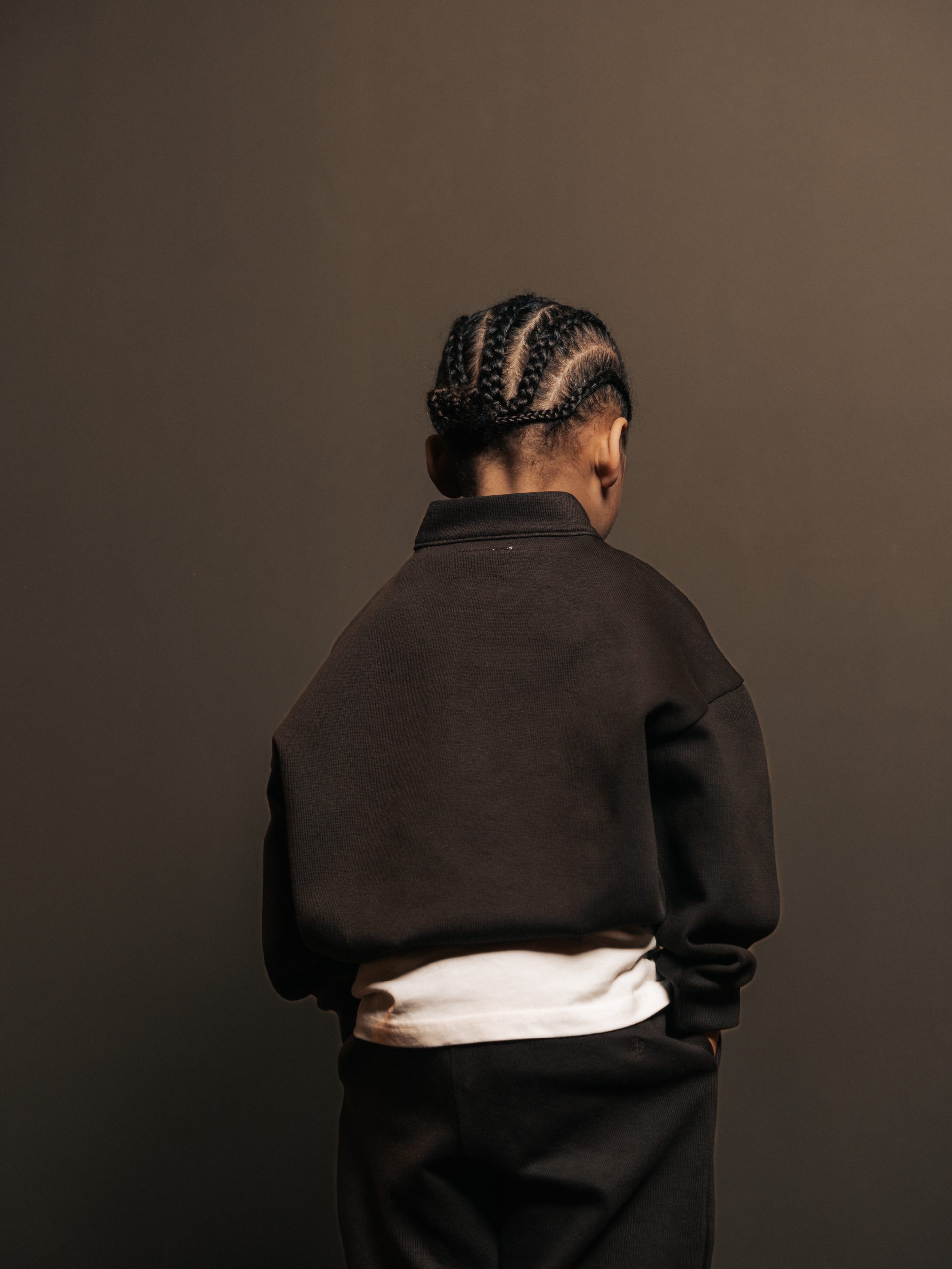 Quarter zip Brun Fume