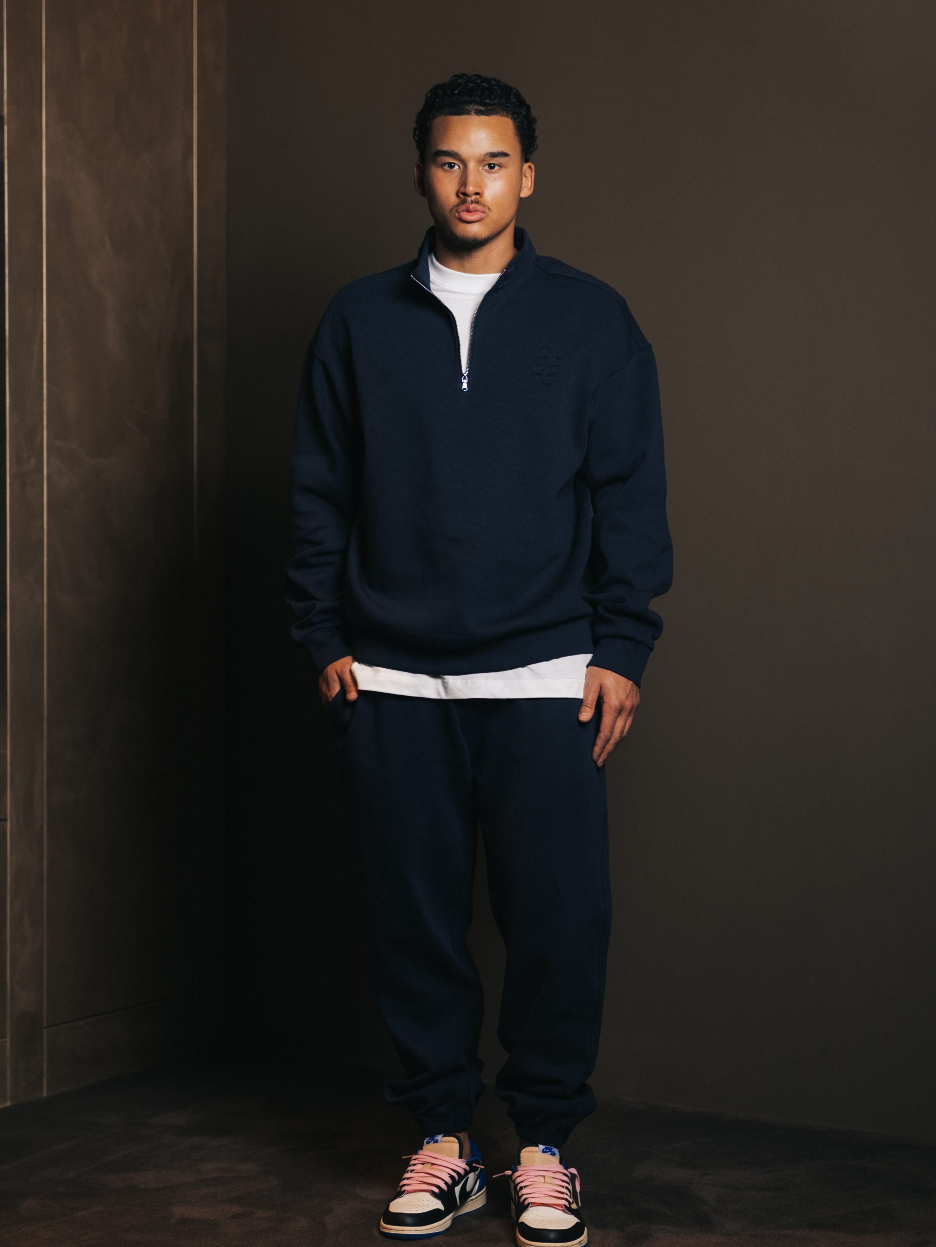 Quarter zip Bleu Fonce