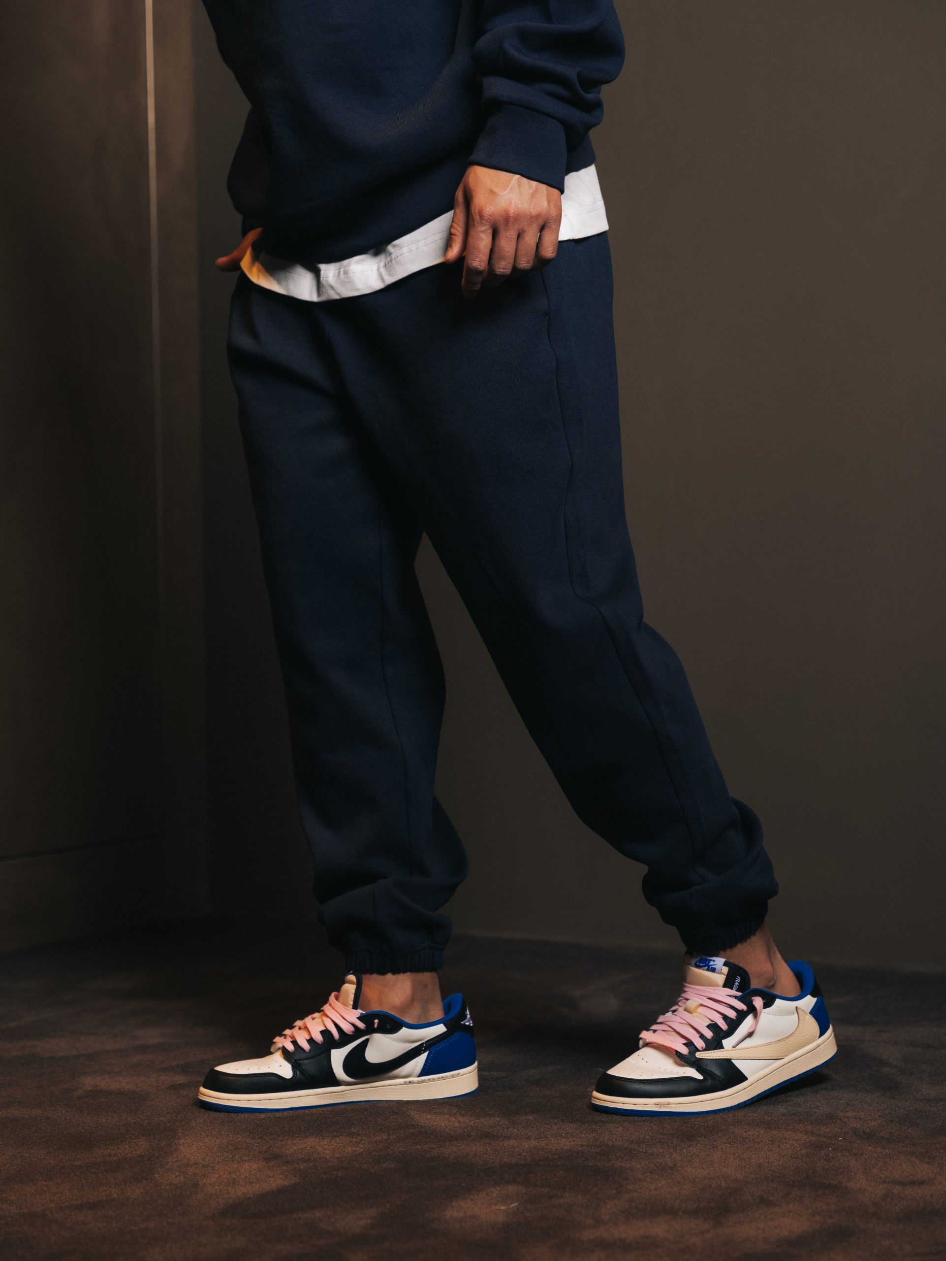 Pants elastic Bleu Fonce