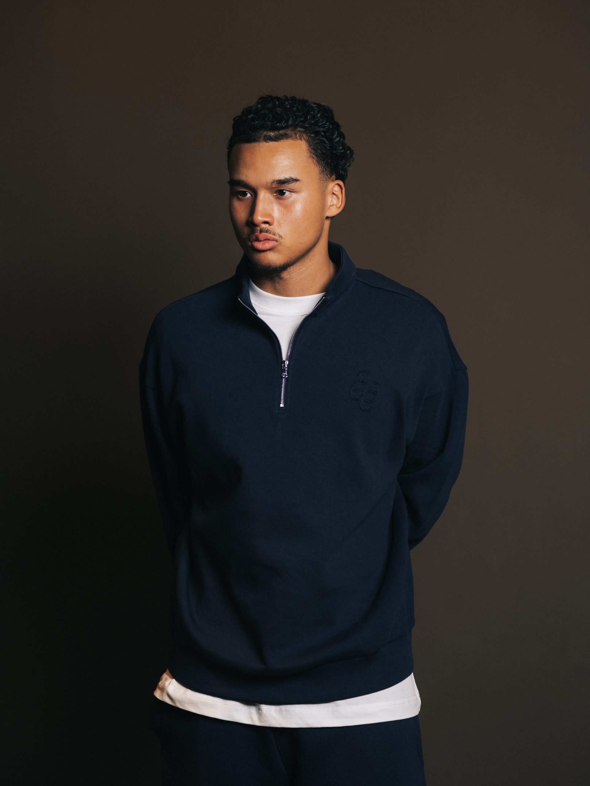 Quarter zip Bleu Fonce